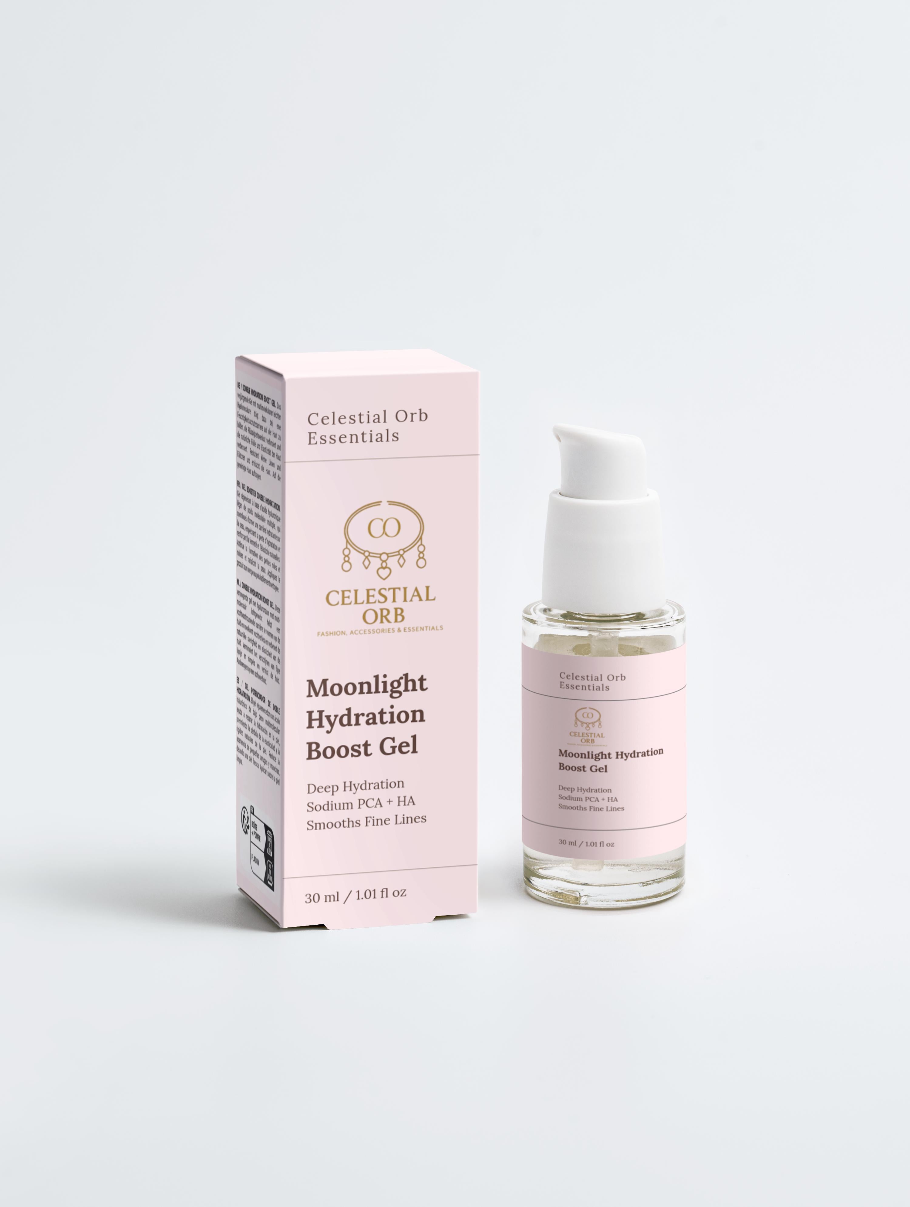 Hydrating gel and serum textures – Moonlight Hydration Duo by Celestial Orb Essentials.