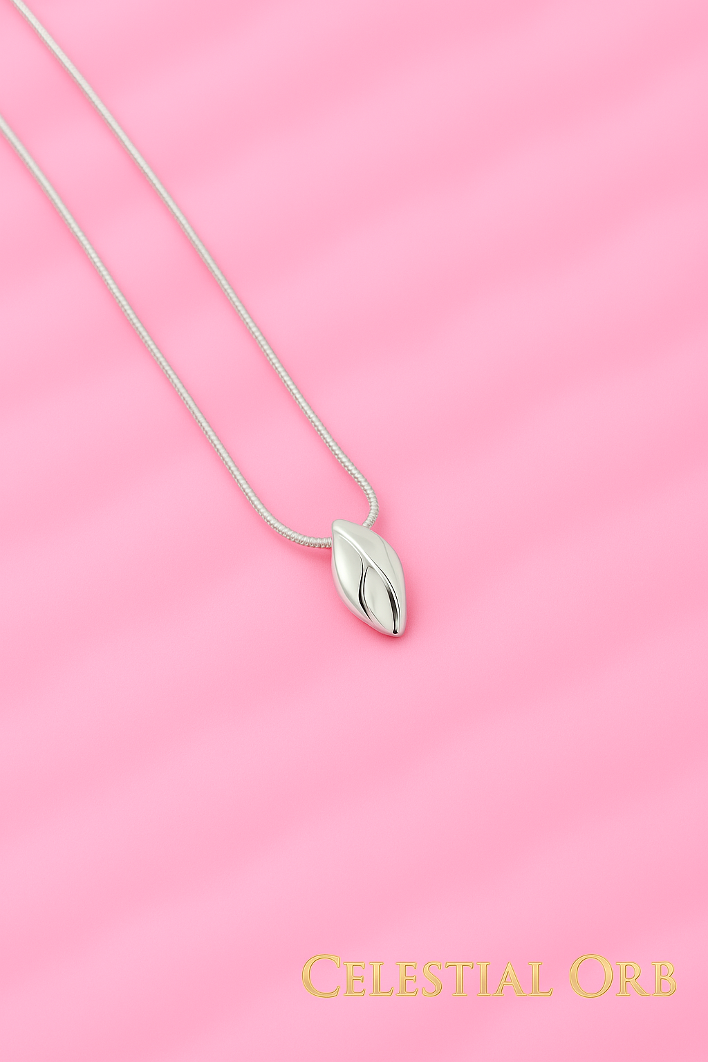 Silver leaf pendant necklace – minimalist sterling silver women’s necklace