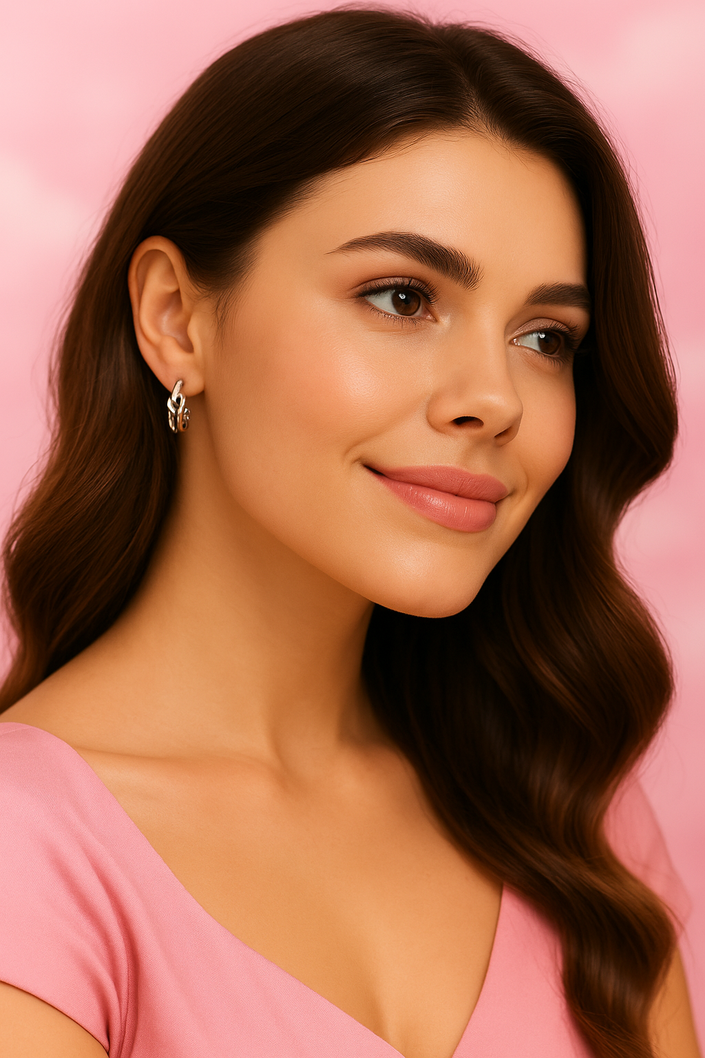 Eternity earrings – sterling silver and gold two-tone infinity hoop earrings