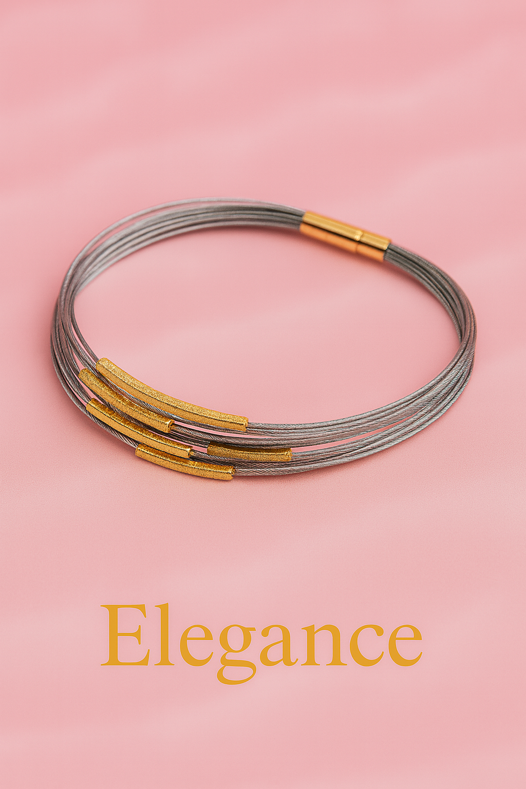 Gold and silver multi strand bracelet – elegant women’s fashion bangle for everyday wear