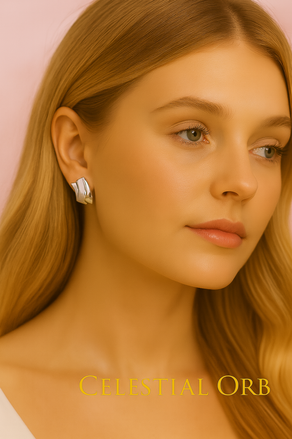 Sterling silver stud earrings with crystal stone – elegant minimalist women’s earrings