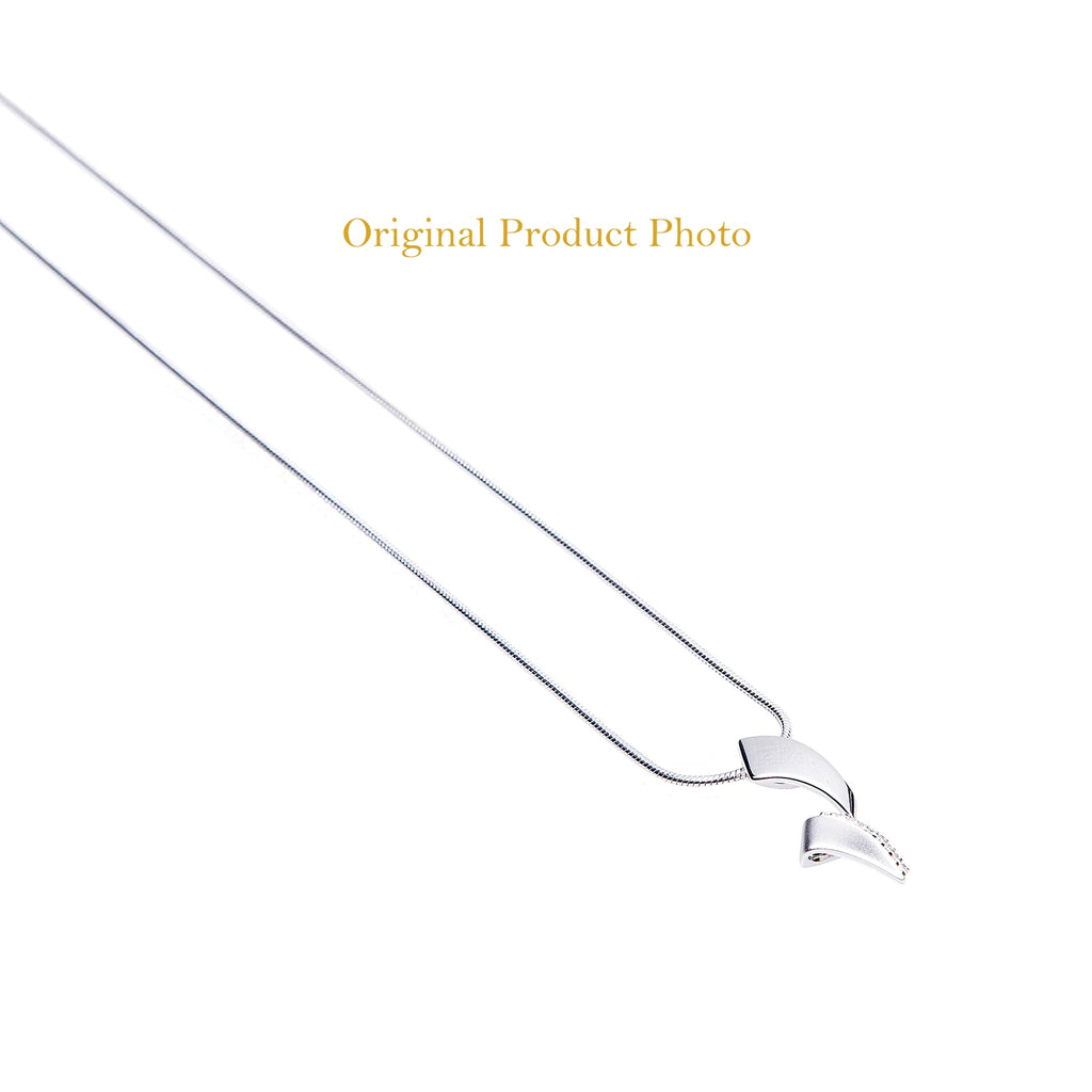 Sterling silver pendant necklace with pavé stones – elegant Florence collier for women