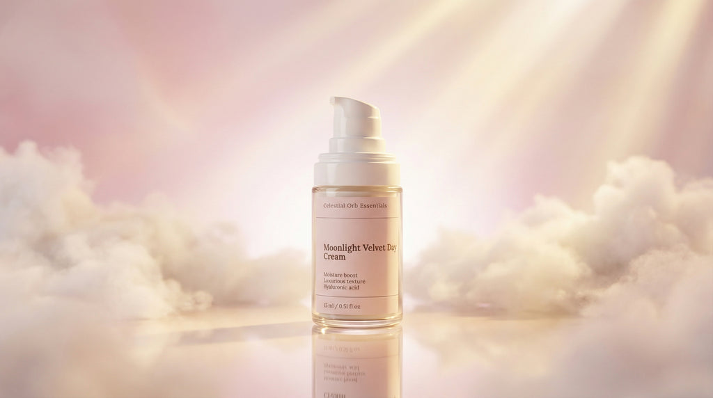 Moonlight Velvet Day Cream by Celestial Orb Essentials – hydrating hyaluronic acid day cream for soft, radiant, moisturized skin
