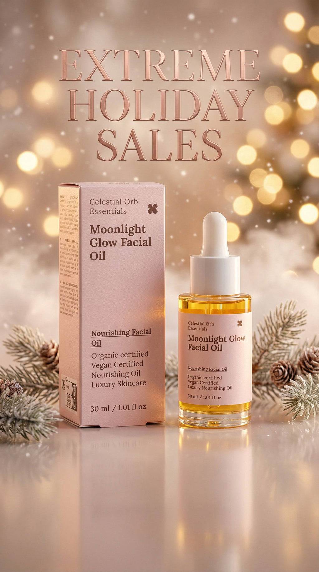Moonlight Glow Facial Oil by Celestial Orb Essentials – organic nourishing facial oil for radiant hydrated skin