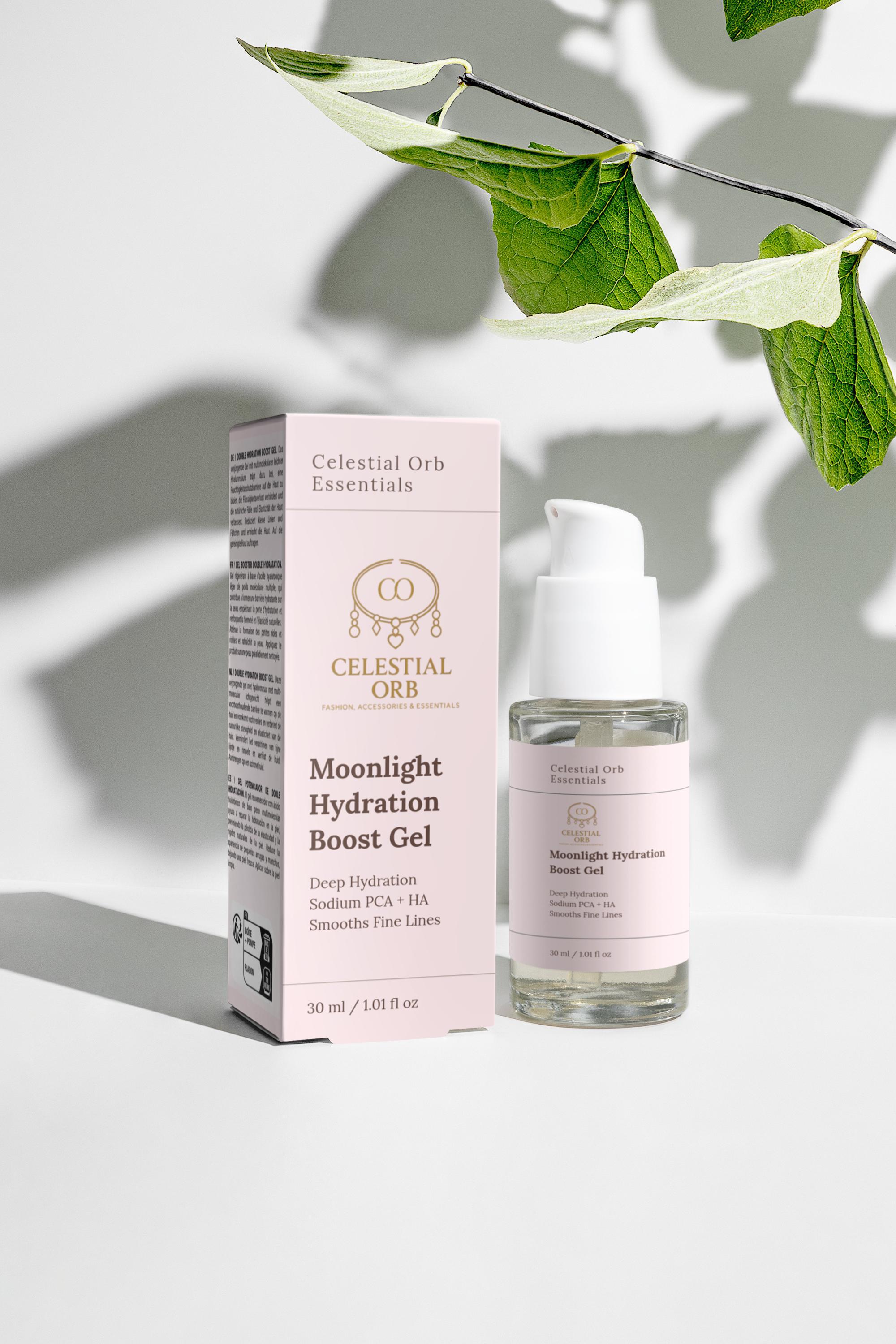 Hydrating gel and serum textures – Moonlight Hydration Duo by Celestial Orb Essentials.